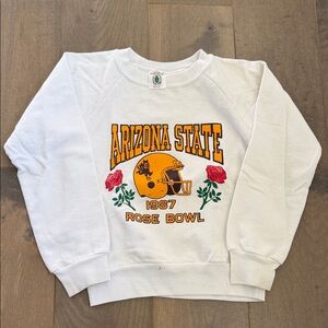 Vintage 1987 ASU Arizona State Sun Devils Rose Bowl Kids Youth Crewneck Sweater